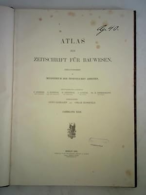 Bild des Verkufers fr Atlas zur Zeitschrift fr Bauwesen - Jahrgang XLII, 1892 zum Verkauf von Celler Versandantiquariat