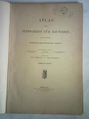 Bild des Verkufers fr Atlas zur Zeitschrift fr Bauwesen - Jahrgang XLVIII, 1898 zum Verkauf von Celler Versandantiquariat