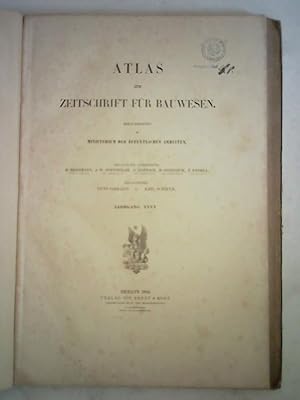 Bild des Verkufers fr Atlas zur Zeitschrift fr Bauwesen - Jahrgang XXXV, 1885 zum Verkauf von Celler Versandantiquariat