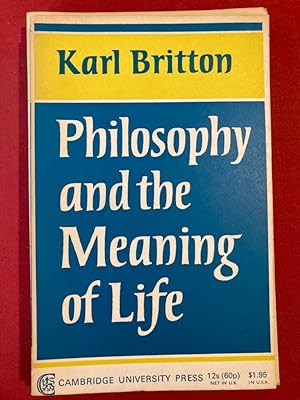 Bild des Verkufers fr Philosophy and the Meaning of Life. zum Verkauf von Plurabelle Books Ltd