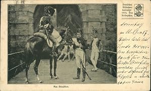 Ansichtskarte / Postkarte Deutscher Mädchenkalender 1914, Das Kränzchen, Am Stadttor