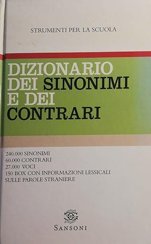 Dizionario dei sinonimi e dei contrari