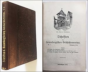 Immagine del venditore per 1. Die Schleusinger Schtzen; 2. Zwei alte Grenzbeschreibungen von 1548 und "1111"; 3. Kapitel "Von dem Amt Ilmenau" / 1. Aus der Entwicklung und Geschichte des Kreises Schleusingen (1815-1915). / 1. Die Beilegung von Streitigkeiten im Kreise Schleusingen. ; 2. Schul- und Kirchengrndungen im kreise Schleusingen. 3. Kleine Mitteilungen. 3 Bnde in 1 Band. Nr. 7-9 in einem Band. Schriften des Hennebergischen Geschichtsvereins venduto da Antiquariat Steffen Vlkel GmbH