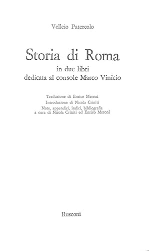 Seller image for Storia di Roma for sale by TORRE DI BABELE