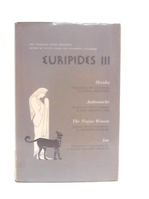 Bild des Verkufers fr Euripides Volume III zum Verkauf von World of Rare Books