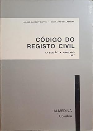 Bild des Verkufers fr CDIGO DO REGISTO CIVIL, ANOTADO. [4. EDIO] zum Verkauf von Livraria Castro e Silva