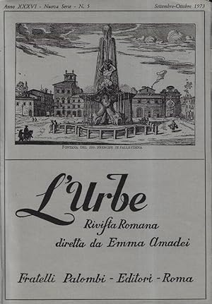 Imagen del vendedor de L'urbe anno 1973 n. 5 Rivista romana diretta da Emma Amadei a la venta por Biblioteca di Babele