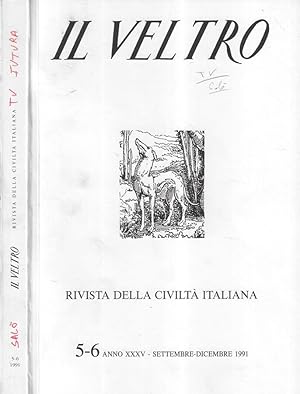 Bild des Verkufers fr Il veltro anno 1991 n. 5-6 Rivista della civilt italiana zum Verkauf von Biblioteca di Babele