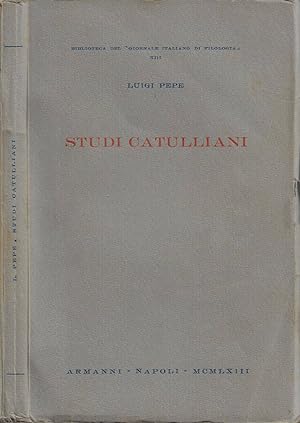 Bild des Verkufers fr Studi Catulliani zum Verkauf von Biblioteca di Babele