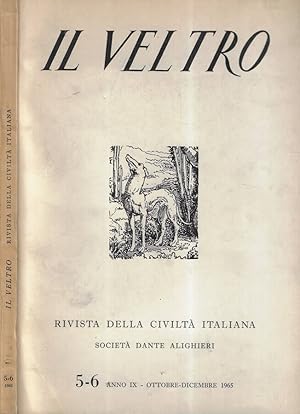 Bild des Verkufers fr Il veltro anno 1965 n. 5-6 Rivista della civilt italiana zum Verkauf von Biblioteca di Babele