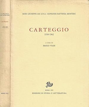 Bild des Verkufers fr Carteggio 1930 - 1962 zum Verkauf von Biblioteca di Babele
