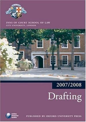 Image du vendeur pour Drafting 2007-2008: 2007 Edition |a 2007 ed. (Bar Manuals) mis en vente par WeBuyBooks