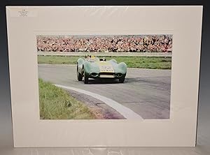 Immagine del venditore per Large Original Photograph LISTER JAGUAR 3442cc a Scott-Brown GOODWOOD 22nd April 1957 Motorsport J-10 SIGNED by Martyn Wainwright venduto da PROCTOR / THE ANTIQUE MAP & BOOKSHOP