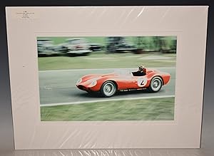 Immagine del venditore per Large Original Photograph L-02 FERRARI DINO 206S 1990cc (Ch.740) p COLLINS GOODWOOD 7th April 1958 Motorsport SIGNED by Martyn Wainwright venduto da PROCTOR / THE ANTIQUE MAP & BOOKSHOP