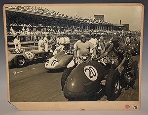 Immagine del venditore per Large Original Photograph COMING TO THE START LINE Motorsport SIGNED by Martyn Wainwright. venduto da PROCTOR / THE ANTIQUE MAP & BOOKSHOP