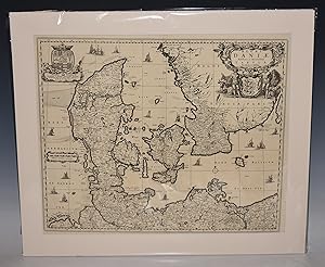 Bild des Verkufers fr LARGE Antique Map of Denmark Regni Daniae, Noviima at Accuratiima Tabula. zum Verkauf von PROCTOR / THE ANTIQUE MAP & BOOKSHOP