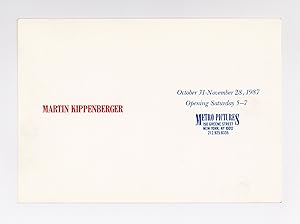 Exhibition card: Martin Kippenberger (31 October-28 November 1987)