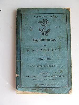 Bild des Verkufers fr By Authority, The Navy List. corrected to the 20th June, 1844 zum Verkauf von McLaren Books Ltd., ABA(associate), PBFA