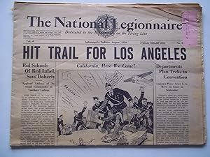 Seller image for The National Legionnaire (Vol. 4 No. 8 August 1938): Dedicated to the Minute-Men on the Firing Line (Newspaper) for sale by Bloomsbury Books