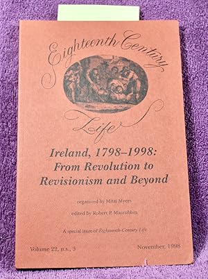 Seller image for EIGHTEENTH CENTURY LIFE November, 1998 for sale by THE BOOK VAULT