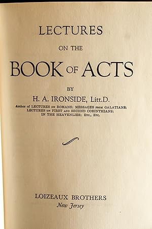 Seller image for Lectures on the Book of Acts for sale by Mad Hatter Bookstore