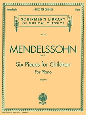 Image du vendeur pour 6 Pieces for Children, Op. 72 : Sheet Music mis en vente par GreatBookPrices