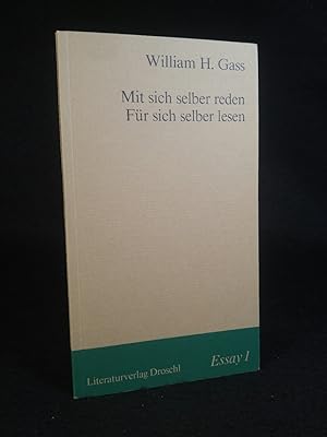 Bild des Verkufers fr Essay, 1: Mit sich selber reden, fr sich selber lesen zum Verkauf von ANTIQUARIAT Franke BRUDDENBOOKS