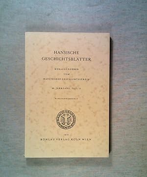 Seller image for Hansische Geschichtsbltter 88. Jhg. Hansische Umschau for sale by ANTIQUARIAT Franke BRUDDENBOOKS