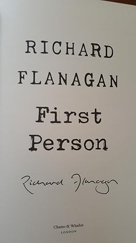 Seller image for First Person * A SUPERB UK EDITION- SIGNED, 1ST EDITION/1ST PRINT for sale by Beacon Point Books
