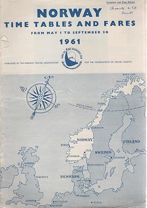 Norway Timetables and Fares From May 1 to September 30 1961