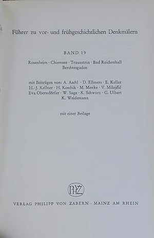 Bild des Verkufers fr Fhrer zu vor- und frhgeschichtlichen Denkmlern. BAND 19 - Rosenheim   Chiemsee   Traunstein   Bad Reichenhall   Berchtesgaden zum Verkauf von Antiquariat Bookfarm