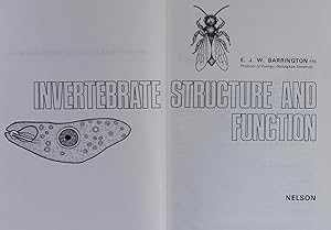 Seller image for INVERTEBRATE STRUCTURE AND FUNCTION. for sale by Antiquariat Bookfarm