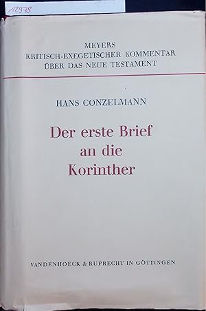 Bild des Verkufers fr Der erste Brief an die Korinther. zum Verkauf von Antiquariat Bookfarm