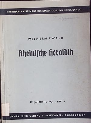 Bild des Verkufers fr Rheinische Heraldik. 27. JAHRGANG 1934, HEFT 2 zum Verkauf von Antiquariat Bookfarm