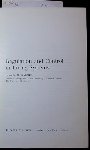 Image du vendeur pour Regulation and Control in Living Systems. mis en vente par Antiquariat Bookfarm