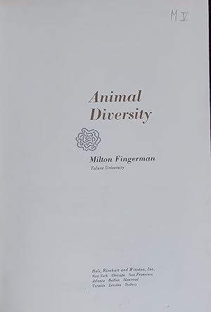 Seller image for Animal Diversity. for sale by Antiquariat Bookfarm