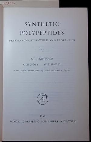 Immagine del venditore per Synthetic Polypeptides. Preparation, Structure, and Properties. venduto da Antiquariat Bookfarm