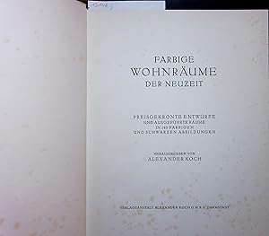 Bild des Verkufers fr FARBIGE WOHNRUME DER NEUZEIT. zum Verkauf von Antiquariat Bookfarm