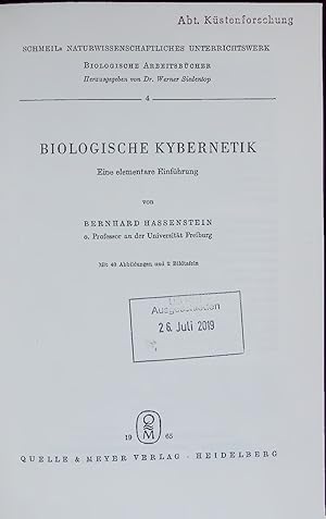 Bild des Verkufers fr BIOLOGISCHE KYBERNETIK. Eine elementare Einfhrung zum Verkauf von Antiquariat Bookfarm