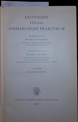 Seller image for Leitfaden fr das Zoologische Praktikum. 14. Auflage for sale by Antiquariat Bookfarm