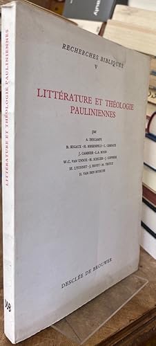 Bild des Verkufers fr Littrature et thologie pauliniennes. zum Verkauf von Antiquariat Thomas Nonnenmacher