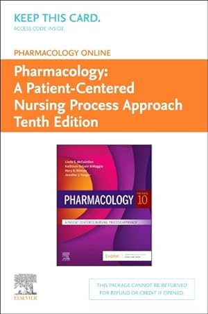 Imagen del vendedor de Pharmacology Pharmacology Online Access Code : A Patient-Centered Nursing Process Approach a la venta por GreatBookPrices