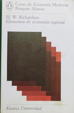 Bild des Verkufers fr Elementos de economa regional zum Verkauf von Librera Alonso Quijano