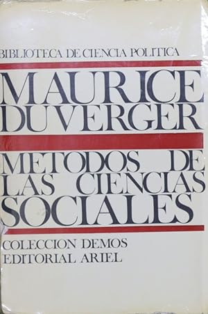 Imagen del vendedor de Mtodos de las ciencias sociales a la venta por Librera Alonso Quijano