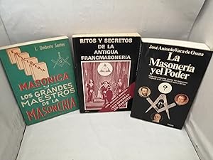 Imagen del vendedor de PACK 3 Libros Masonera: Ritos y secretos de la antigua Francmasonera / Masnica y los grandes maestros de la masonera / La masonera y el poder a la venta por Libros Angulo