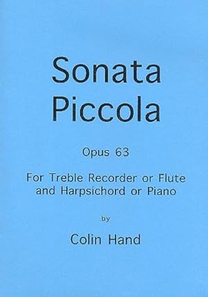 Bild des Verkufers fr Sonata piccola op.63for treble recorder (flute) and harpsichord (piano) zum Verkauf von Smartbuy