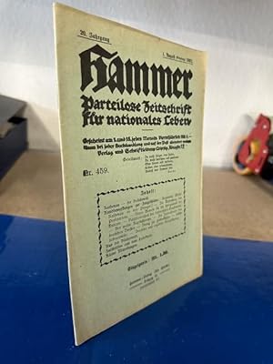 Bild des Verkufers fr Hammer - Parteilose Zeitschrift fr nationales Leben zum Verkauf von Bchersammelservice Steinecke