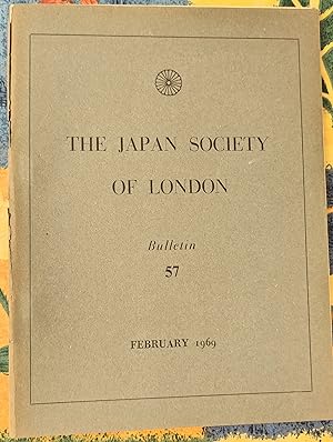 Bild des Verkufers fr The Japan Society Of London Bulletin 57 February 1969 zum Verkauf von Shore Books