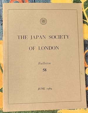 Seller image for The Japan Society Of London Bulletin 58, June 1969 for sale by Shore Books