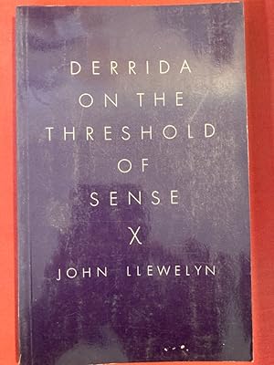 Bild des Verkufers fr Derrida on the Threshold of Sense. zum Verkauf von Plurabelle Books Ltd